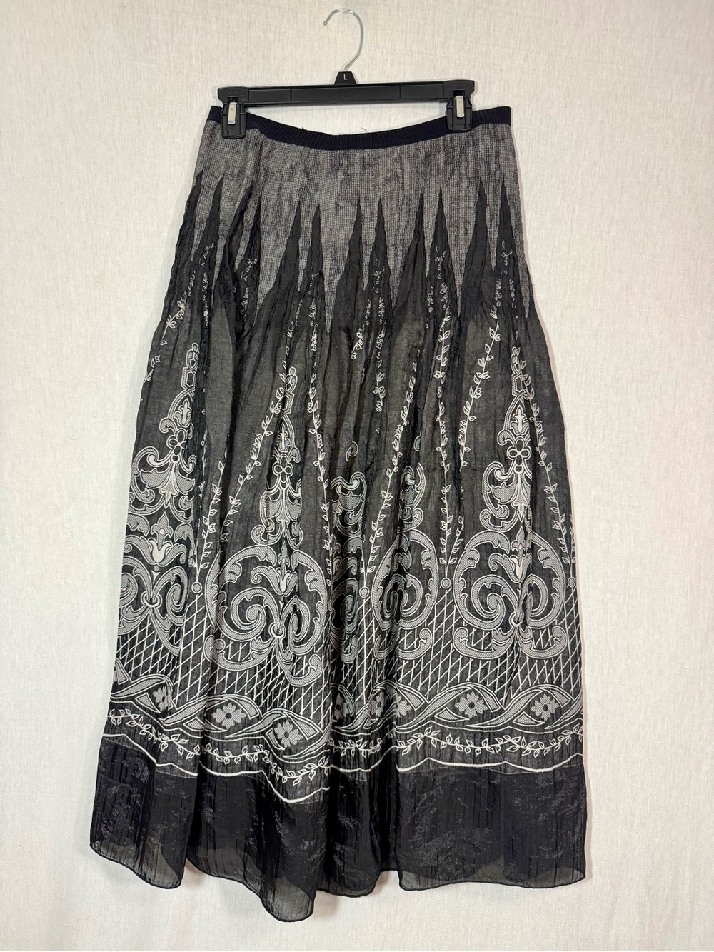 Karen Kane Women's XL Black and Gray versatile Midi Skirt or dress